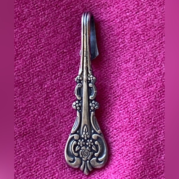 Vintage Silver Plated Spoon Key Chain Hook Ornate by Kat’s Creations - Picture 9 of 9